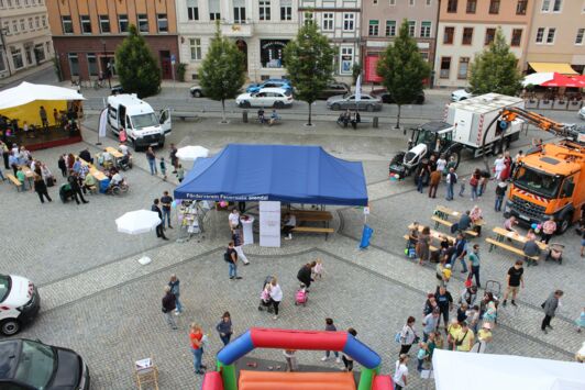 Stadtwerke-Tag auf dem Markplatz anlässlich des 30-jährigen Firmenjubiläums