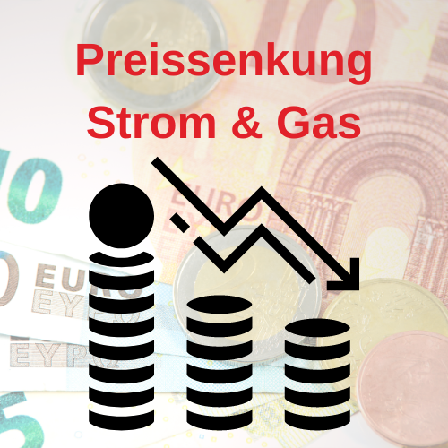 Die Strom- und Gaspreise sinken.