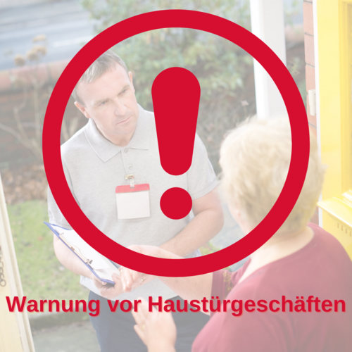 Warnung vor Haustürgeschäften