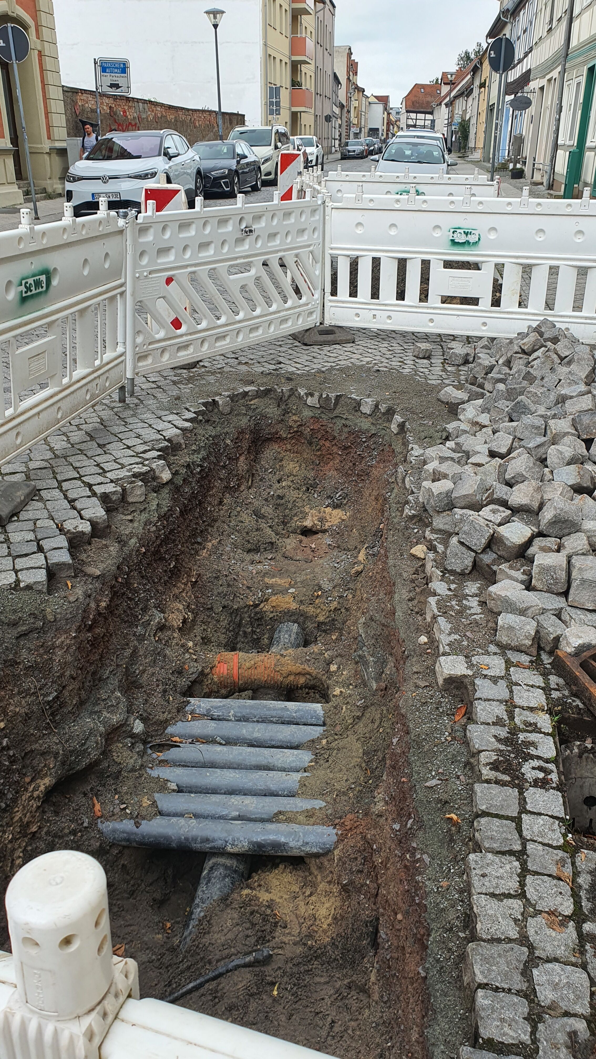 Blick auf die Baustelle